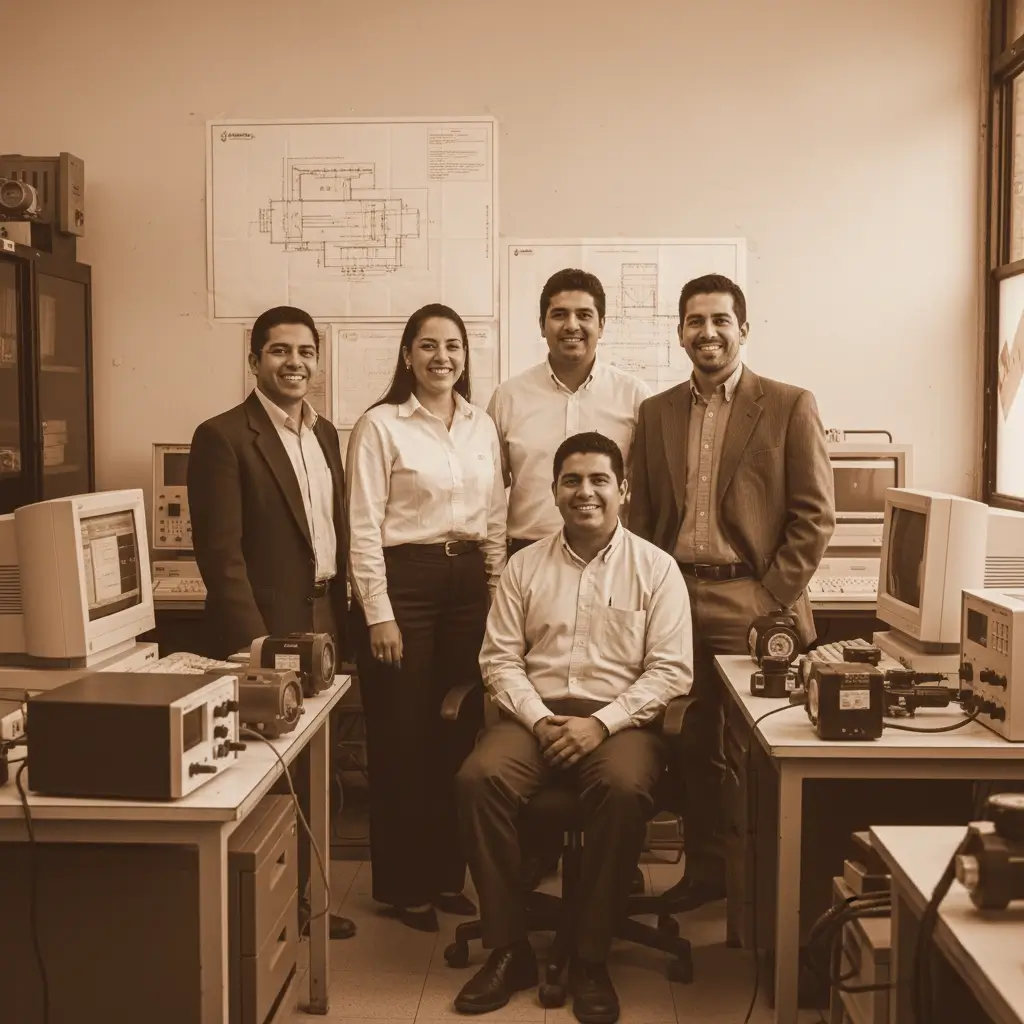 Flowmart team in 1998 at our first office location