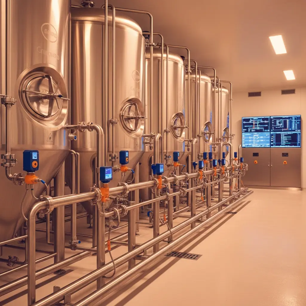 Brewery flow measurement installation