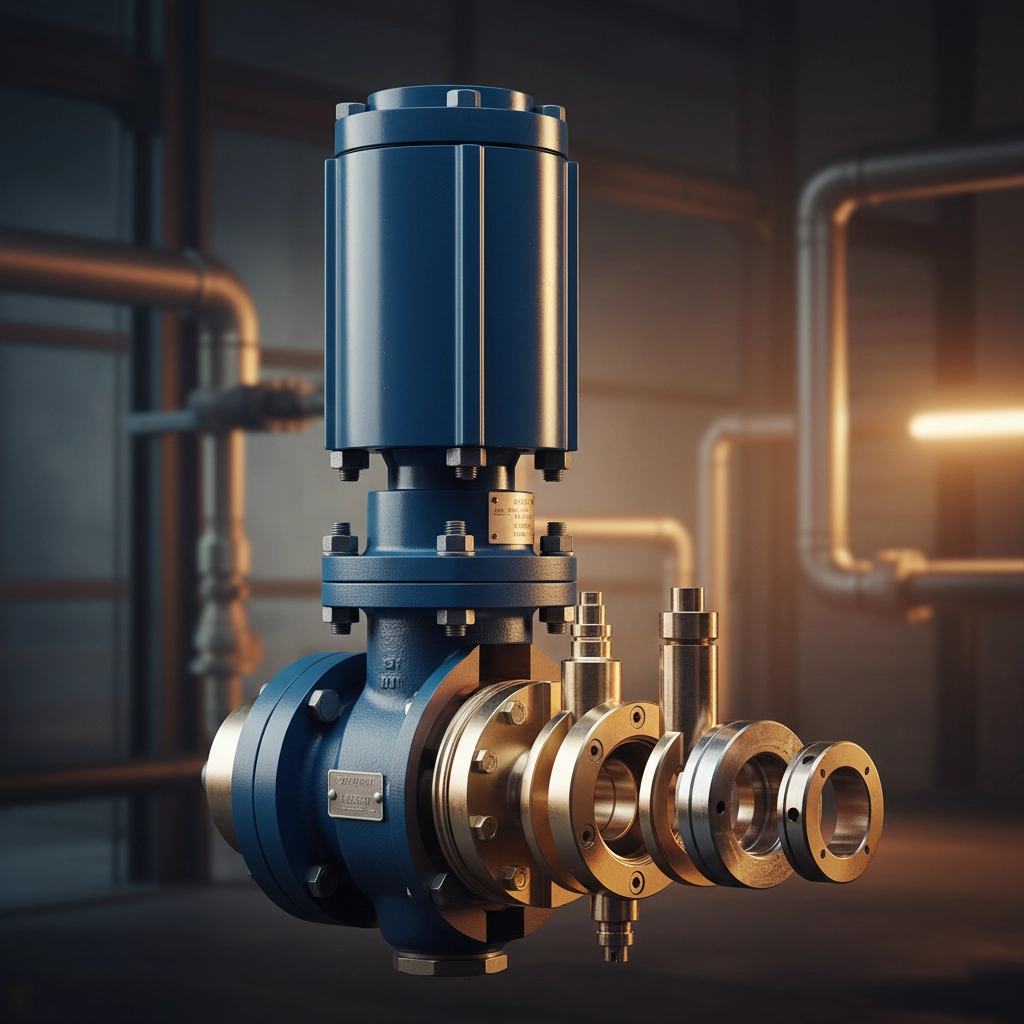 Globe control valve with actuator