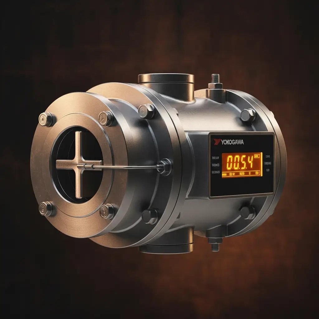 Vortex flow meter for steam and gas