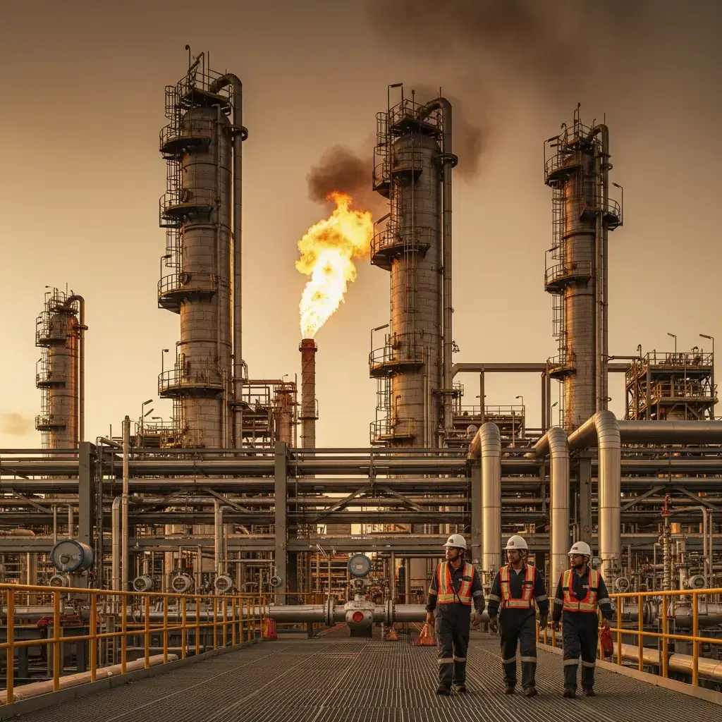 Oil refinery with instrumentation systems
